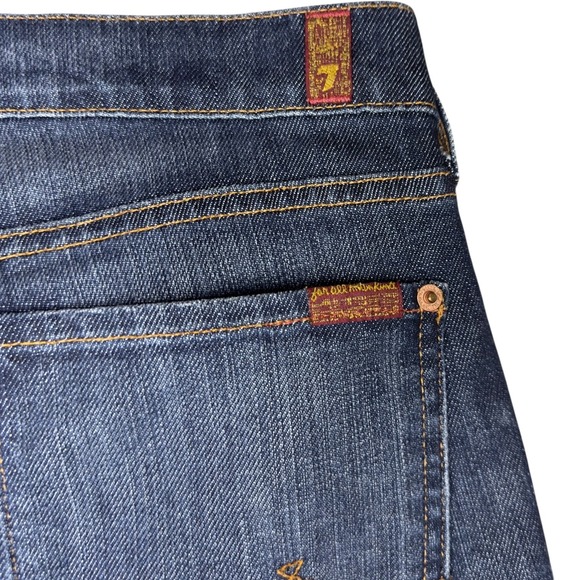 7 For All Mankind Roxanne Skinny Jeans Women's 32 Dark Wash Premium Denim - Picture 7 of 11